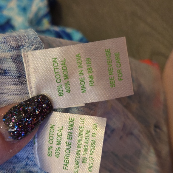 Lilly Pulitzer Tideline Dress Medium Sparkling Blue Hey Bay Bay Racerback - Picture 4 of 4